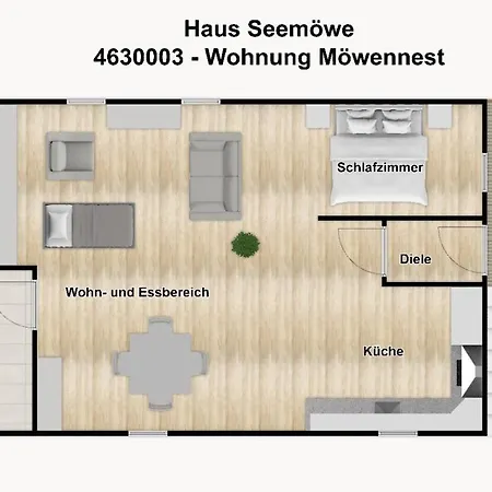 Haus Seemowe Ferienwohnung Mowennest *